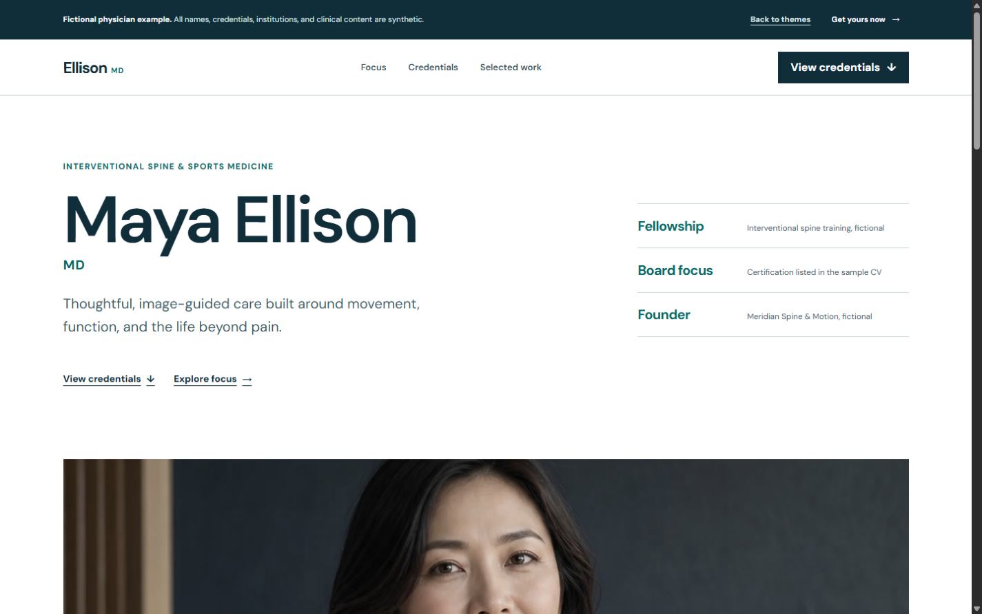 Clinical Clarity physician website preview